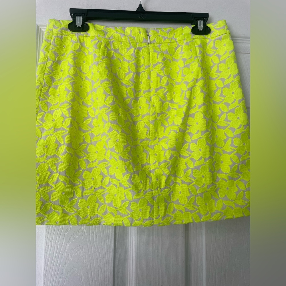 J. Crew Neon Floral Embroidered Mini Skirt - Picture 10 of 12